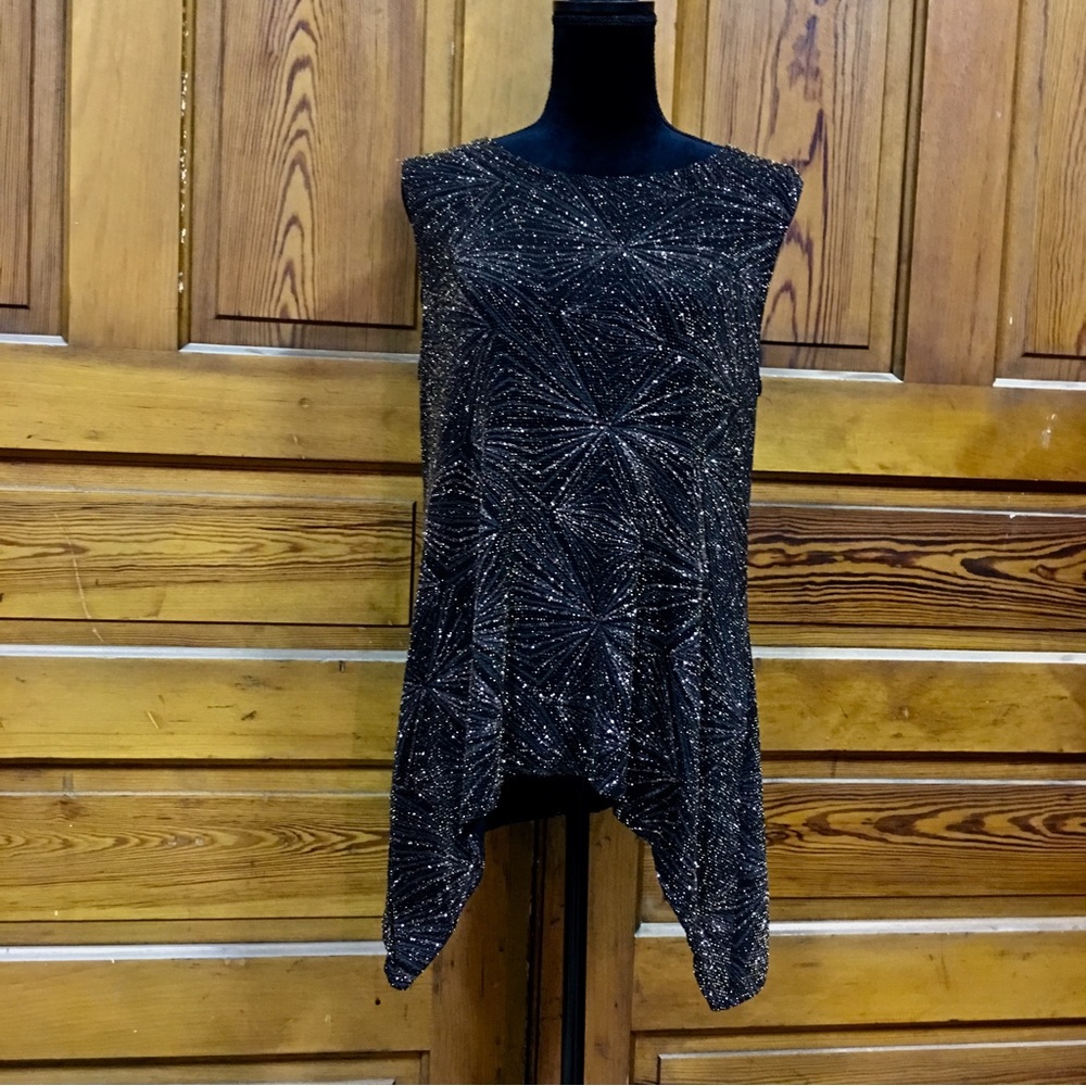 Onyx Nite Copper And Black Metallic Tank NWOT